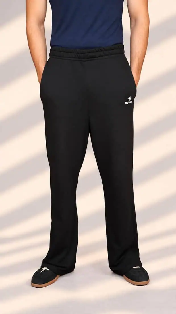 EYVORA Black Trousers — front view